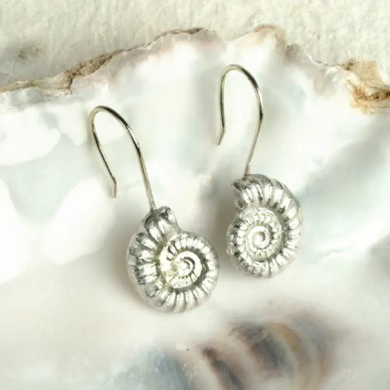 Glover and Smith Ammonite Drop Earrings