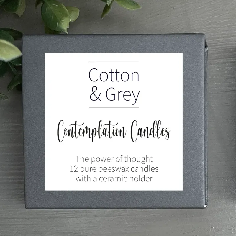 Cotton and Grey Mini Contemplation Candles