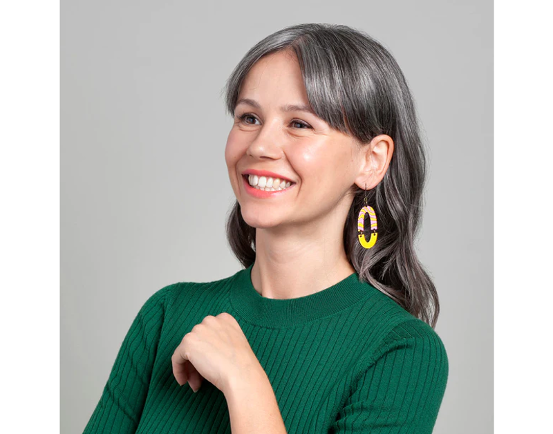 Materia Rica Yellow Magic Earrings-1