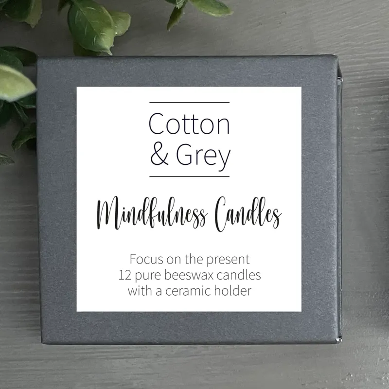 Cotton and Grey Mini Mindfulness Candles