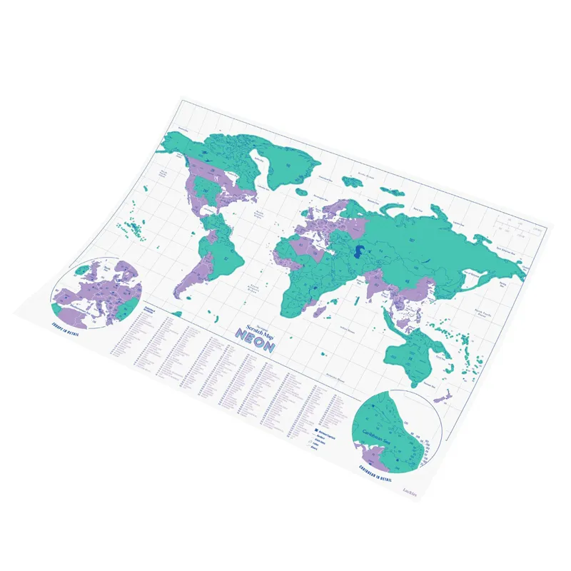 Suck UK Green Scratch Map A3-2
