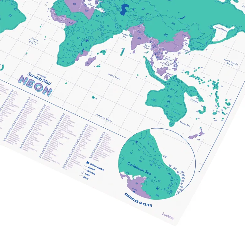 Suck UK Green Scratch Map A3-3