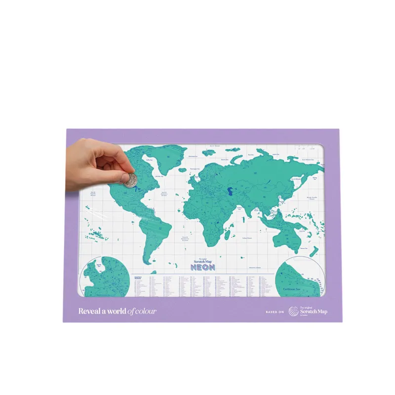 Suck UK Green Scratch Map A3-1