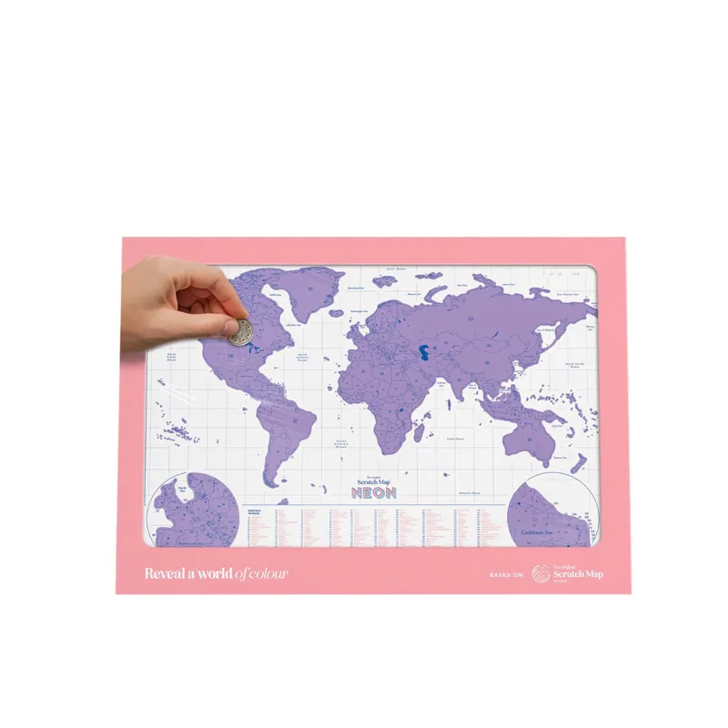 Suck UK Purple Scratch Map A3-1