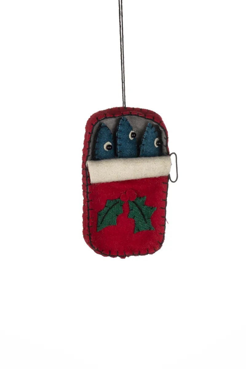 Shoeless Joe Red Felt Sardine Tin