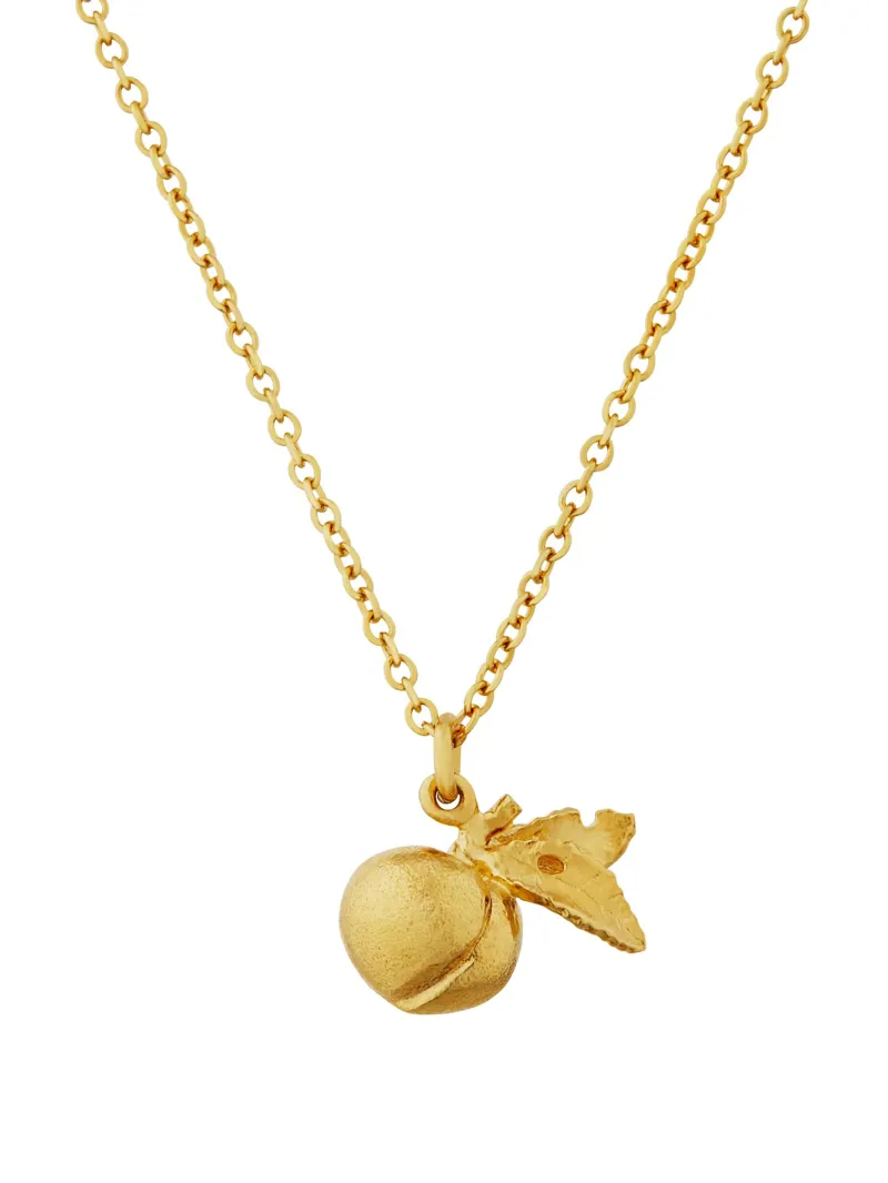 Alex Monroe Gold Plated Sweet Peach Necklace