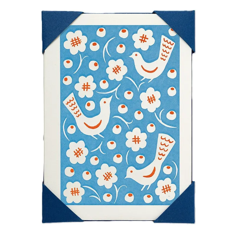 Archivist Cards Blue Bird Pattern Notelet Pack
