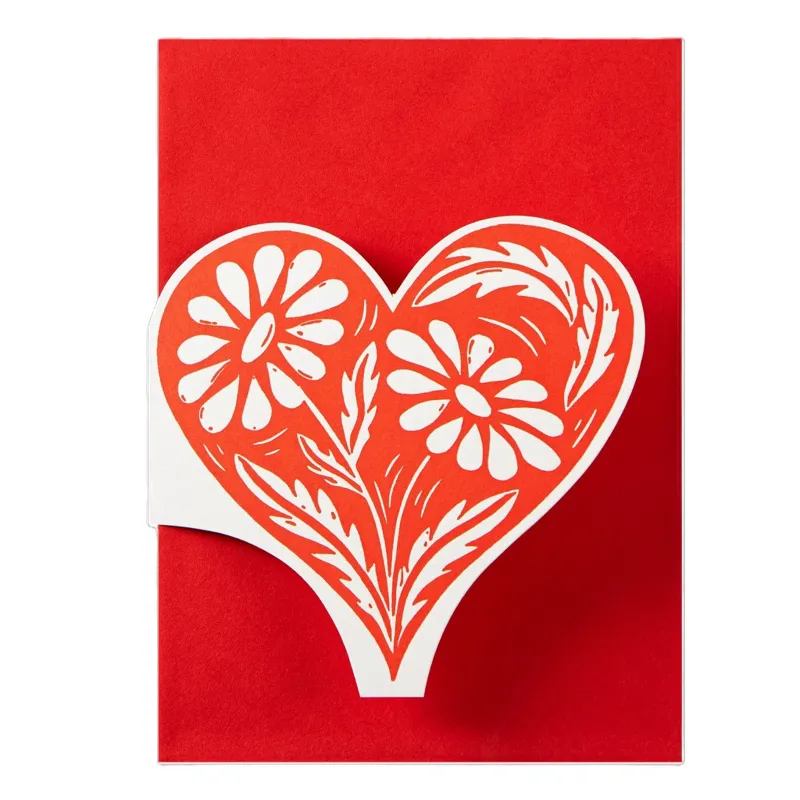 Archivist Cards Botanical Heart Cut Out Card
