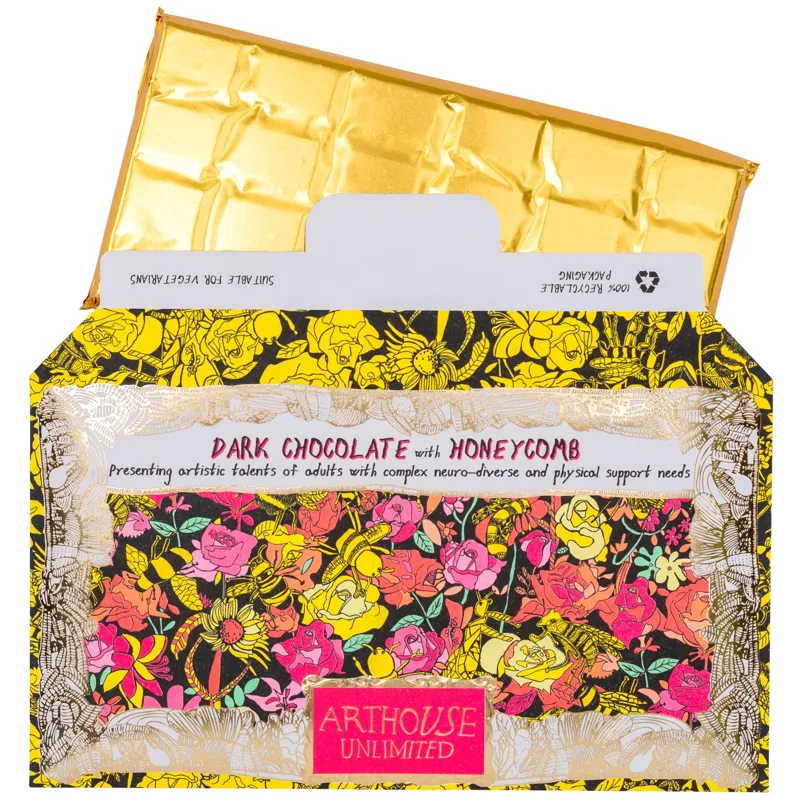 Arthouse Bee Free Dark Chocolate with Honeycomb Pieces-1