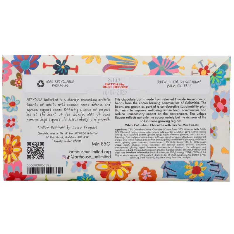 Arthouse Yellow Daffodil White Chocolate Bar-2