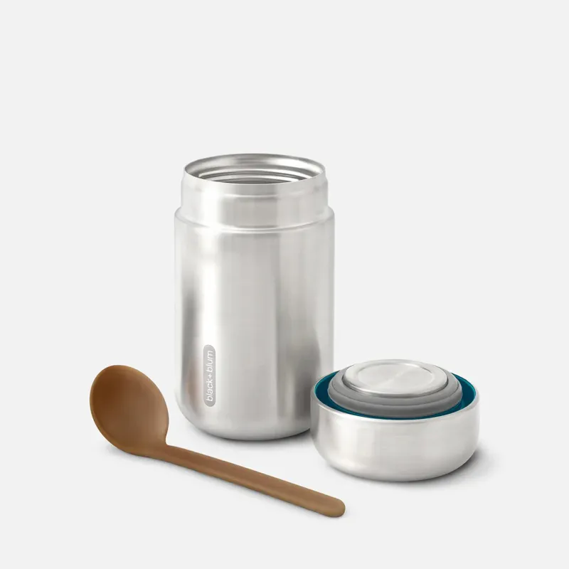 Black and Blum Stainless Steel Food Flask - Ocean-1