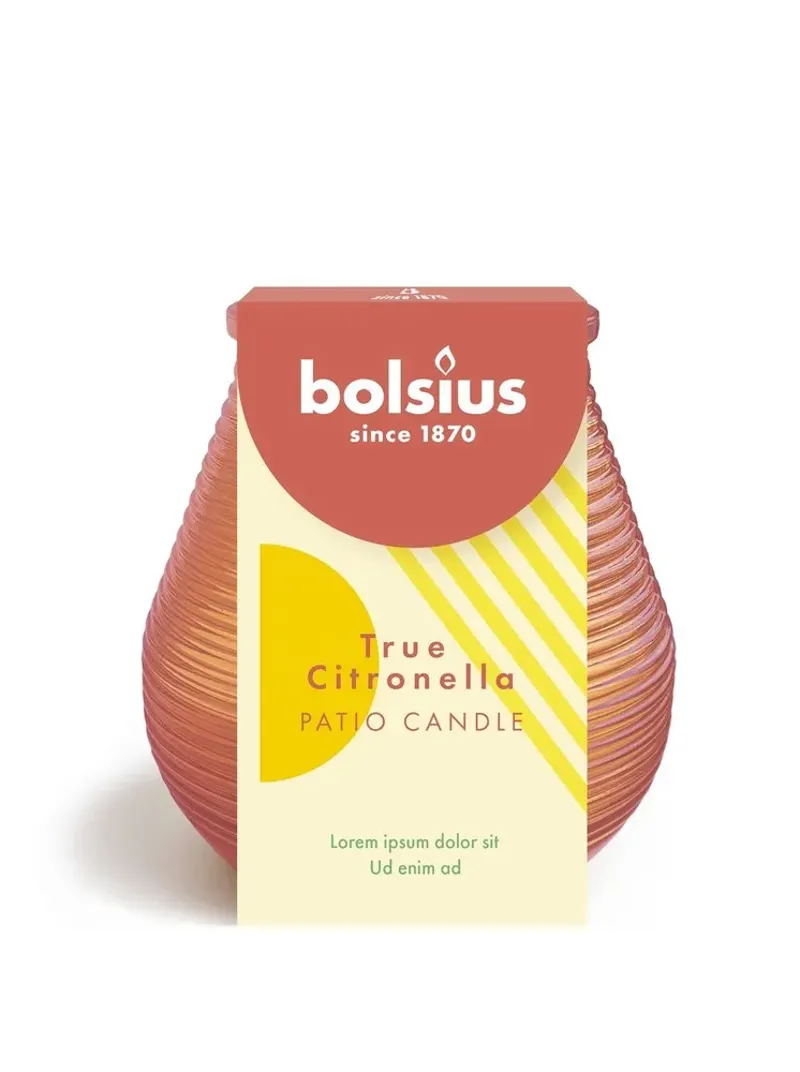 Bolsius Citronella Candle in Glass Jar - TerraCoral