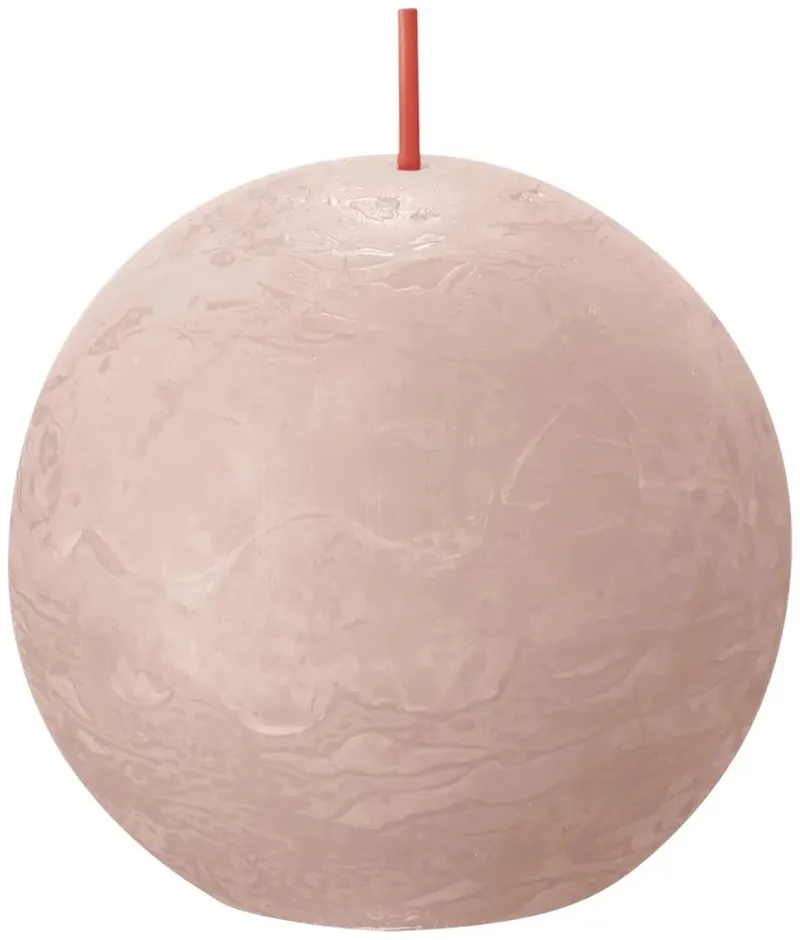Bolsius Rustic Ball Candle 76mm - Misty Pink
