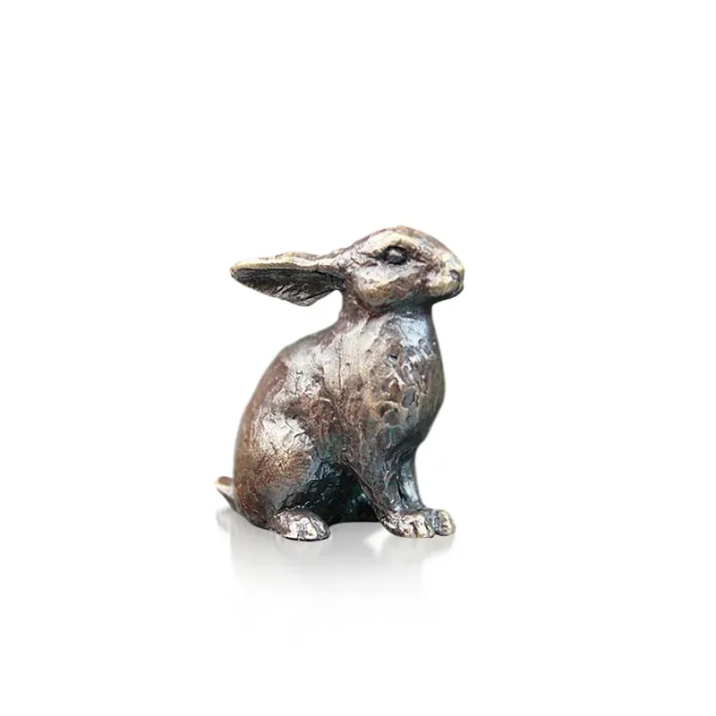 Butler and Peach Bunny Bronze Miniature