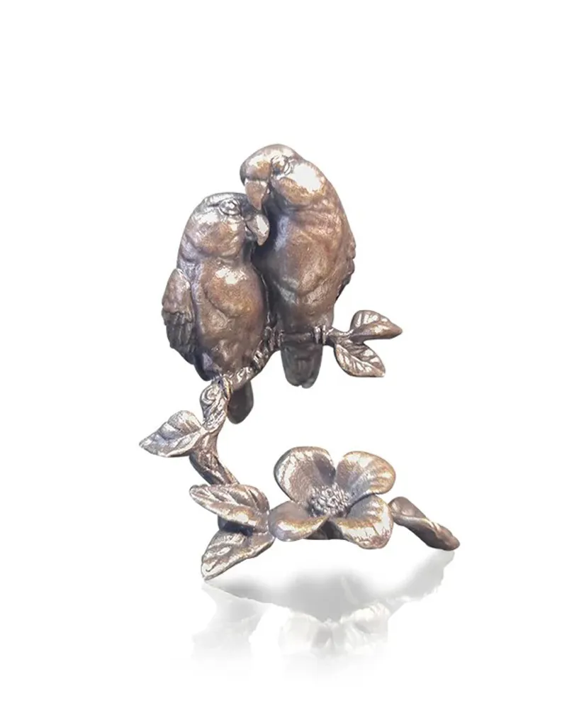 Butler and Peach Lovebirds Bronze Miniature
