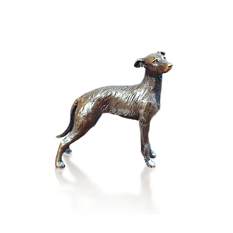 Butler and Peach Lurcher Bronze Miniature