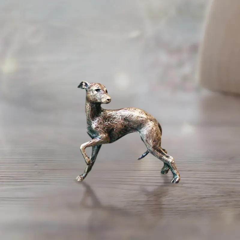Butler and Peach Whippet Bronze Miniature-1