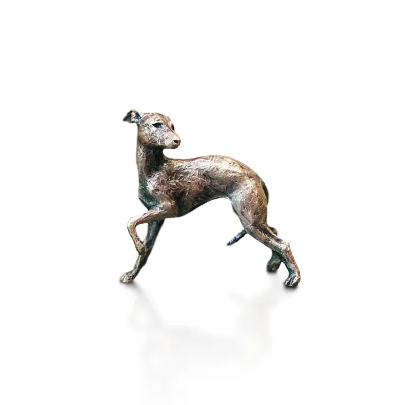 Butler and Peach Whippet Bronze Miniature