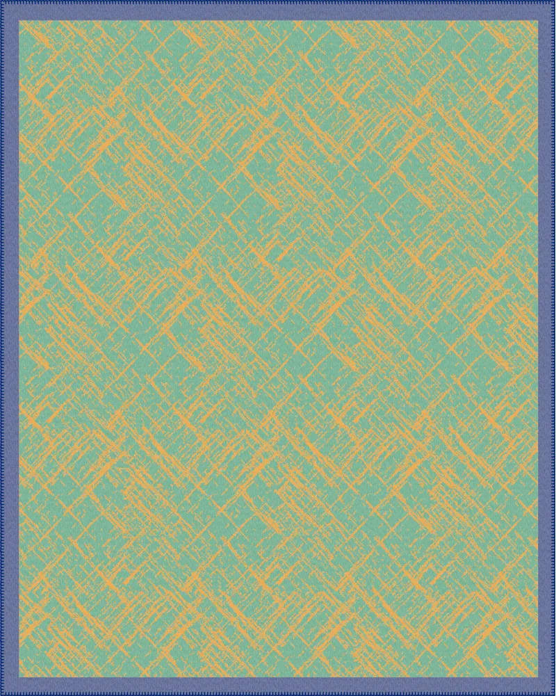 Northern Woven Crosshatch Standard Throw Forest Green-2