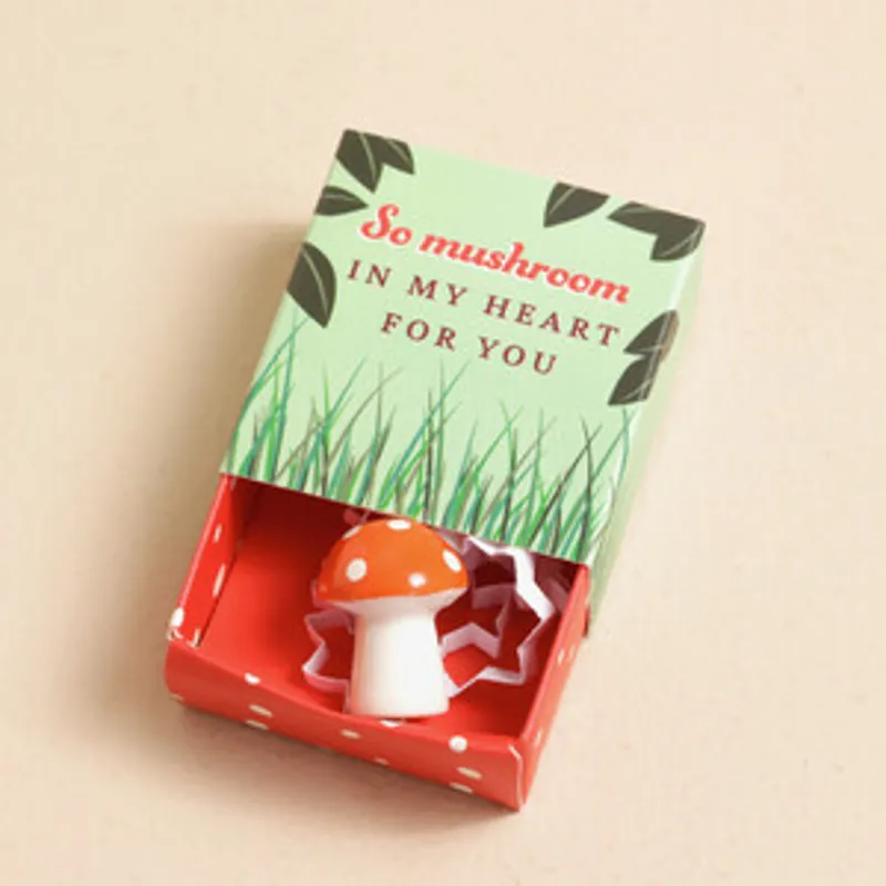 Lisa Angel Tiny Matchbox Ceramic Token - Mushroom