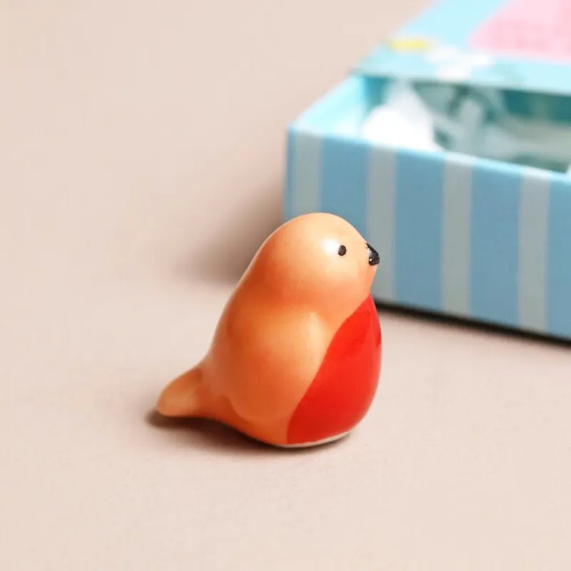 Lisa Angel Tiny Matchbox Ceramic Token - Robin-1