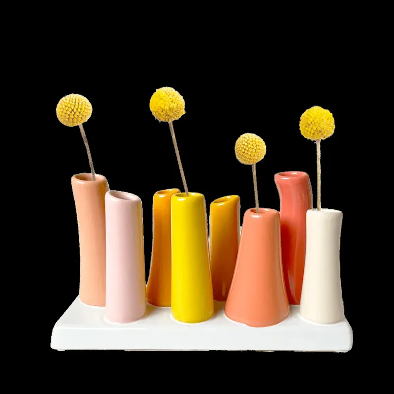 Chive Pooley Tube Vase Papaya