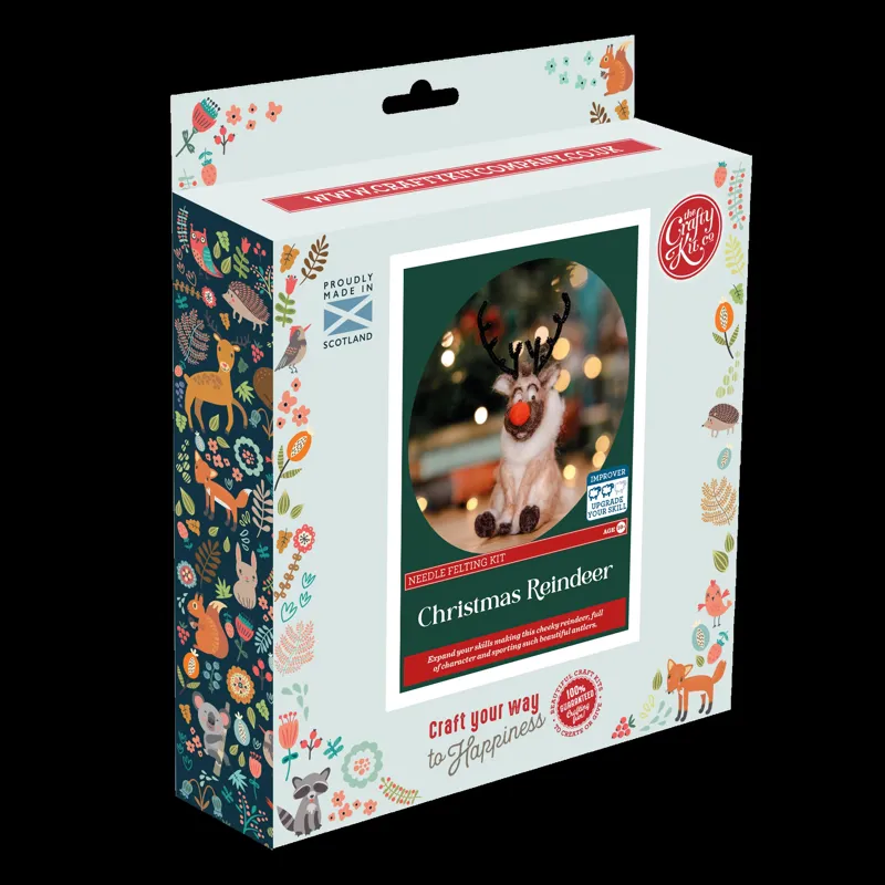 Crafty Kit Company Christmas Reindeer Needle Felting Kit