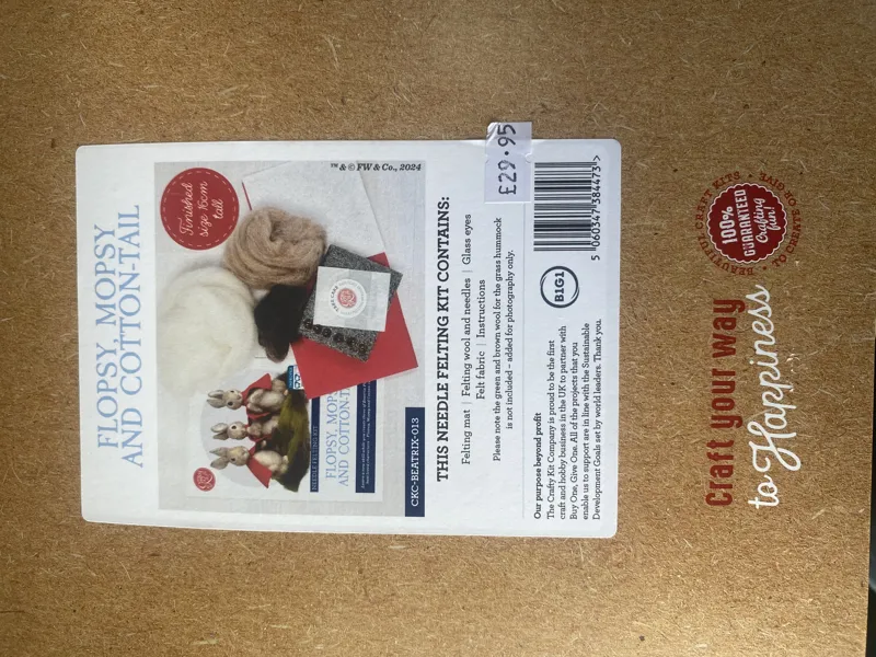 Crafty Kit Company Flopsy Bunny Embroidery Kit-1