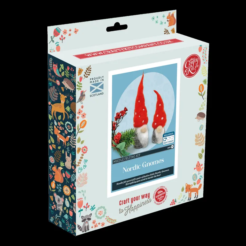 Crafty Kit Company Nordic Gnomes Needle Felting Kit
