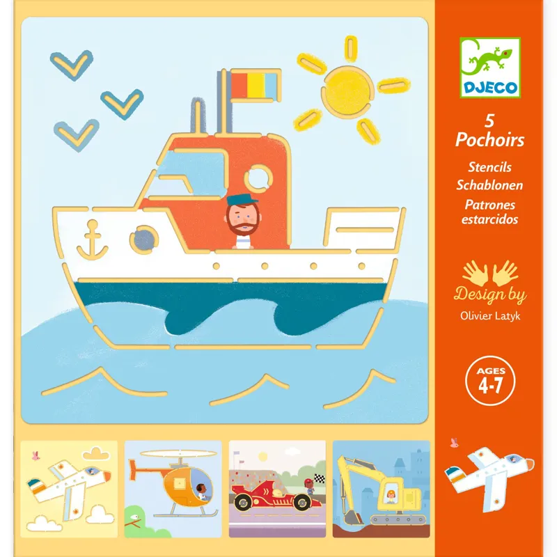 Djeco Transport Stencils