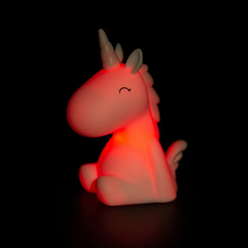 Dhink Mini LED Night Light White Unicorn Blue Mane-1