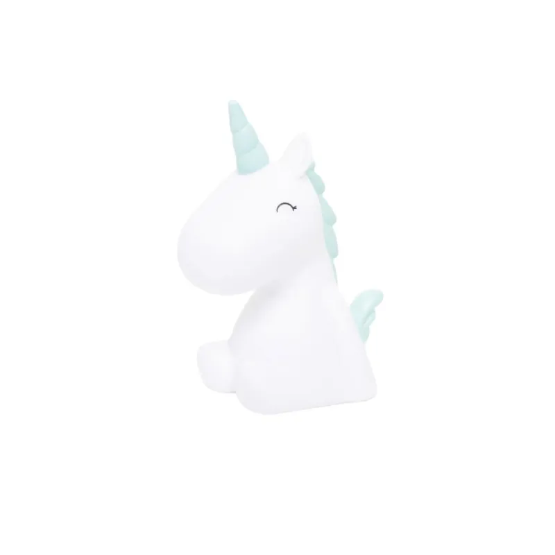 Dhink Mini LED Night Light White Unicorn Blue Mane