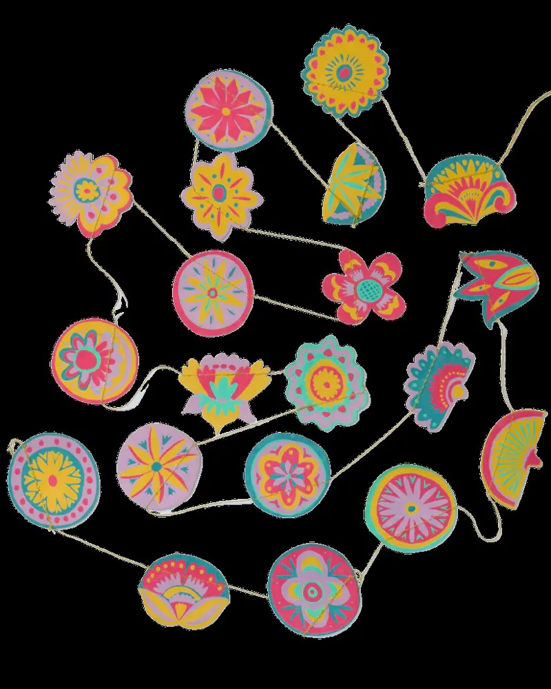 East End Press Screen Printed Garland - Bright Midsommar-1