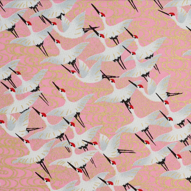 Esmie A5 Hardback Lined Notebook Pink Cranes-1
