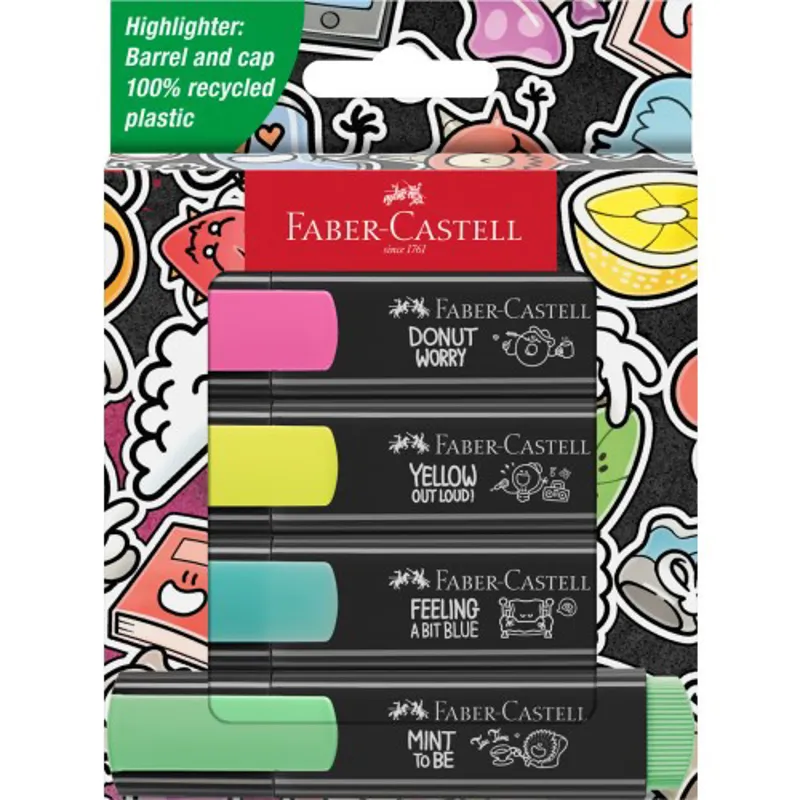 Faber-Castell Set of 4 Highlighters - Graffiti