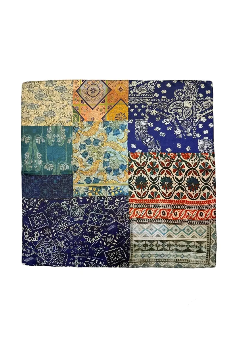 Fashion Scarf World Boho Floral Patchwork Square Scarf