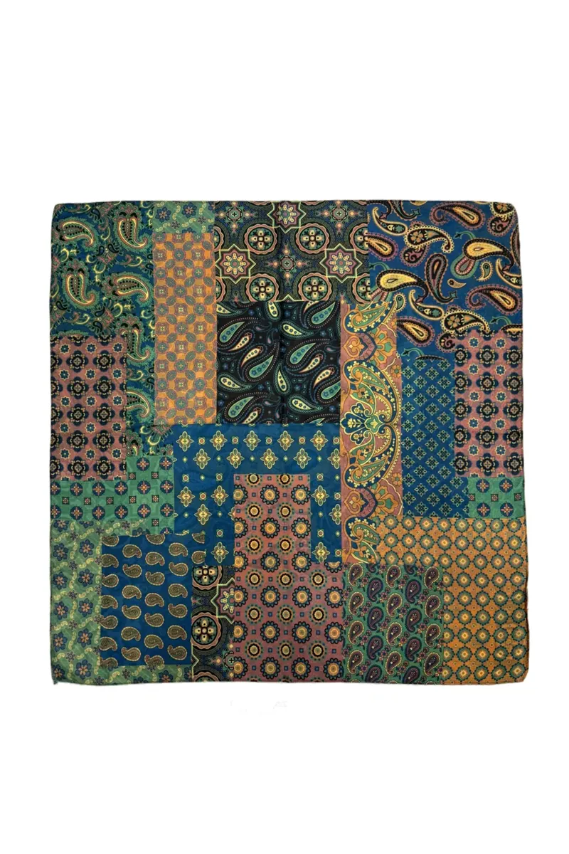 Fashion Scarf World Boho Paisley Patchwork Square Scarf