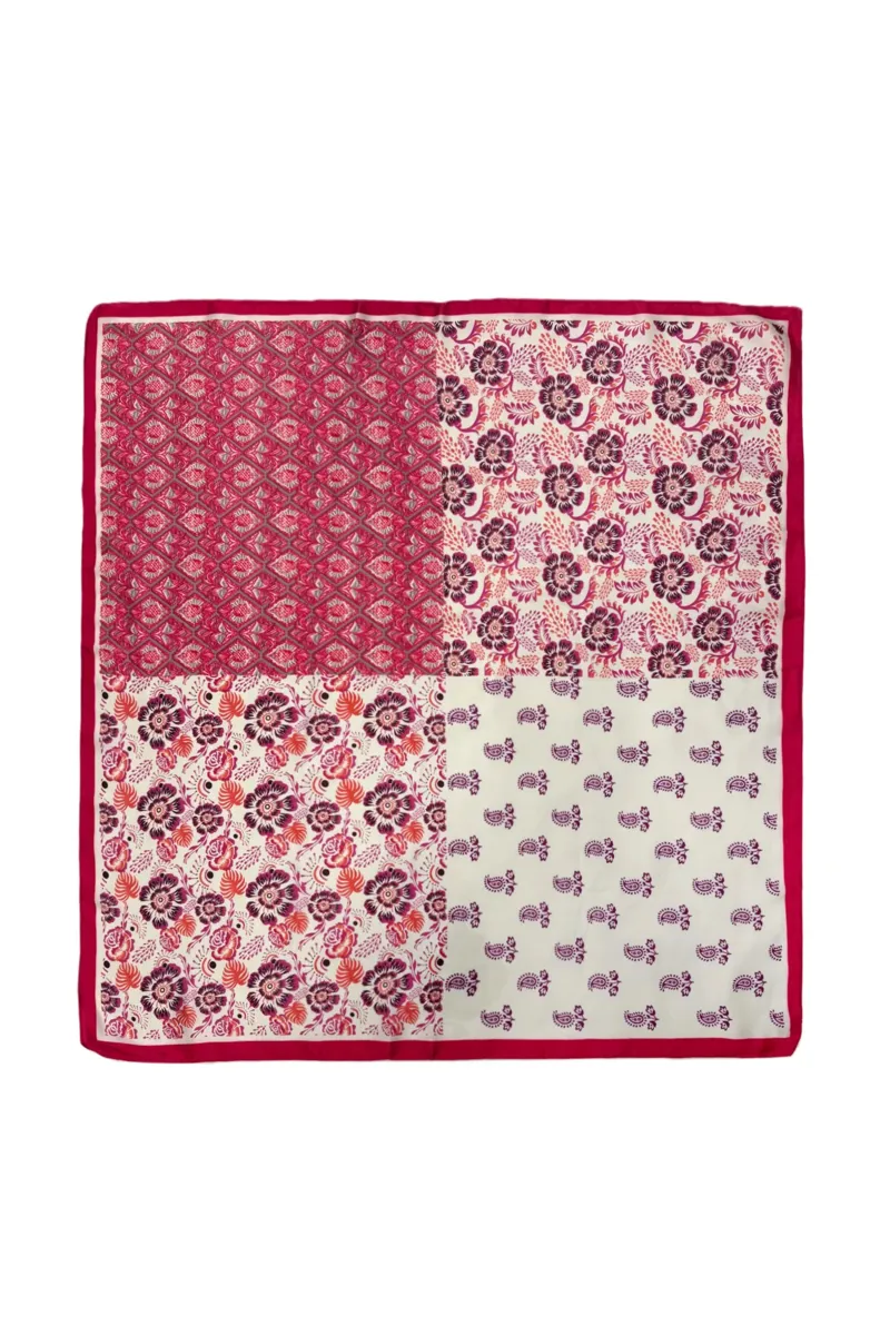 Fashion Scarf World Fuschia Pink Indian Paisley Square Scarf