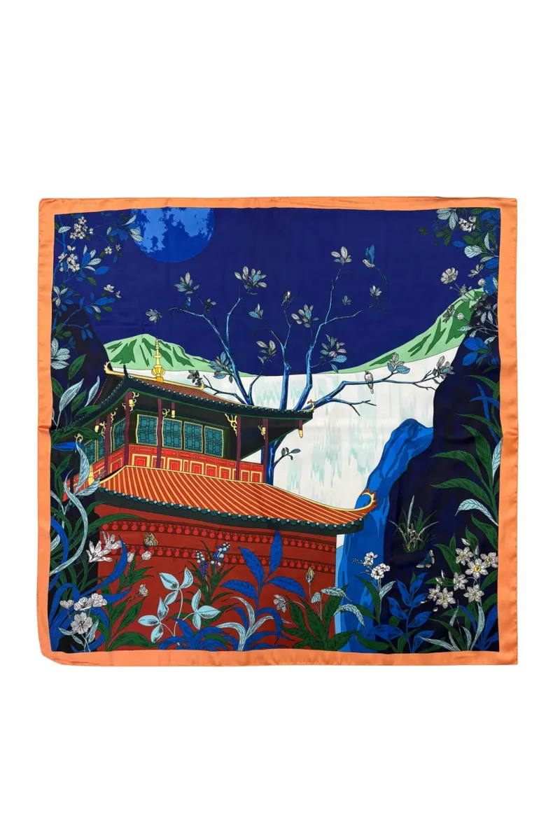 Fashion Scarf World Japanese Night Square Scarf