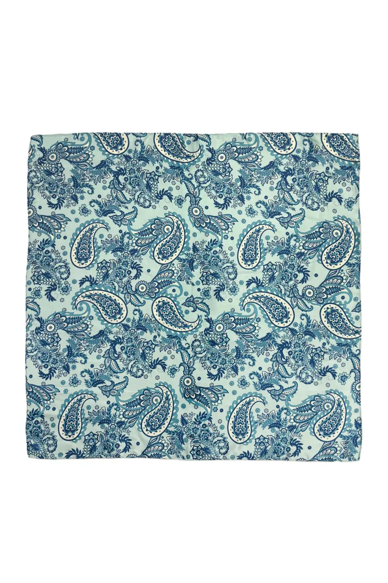 Fashion Scarf World Paisley And Mini Daisy Print Square Scarf