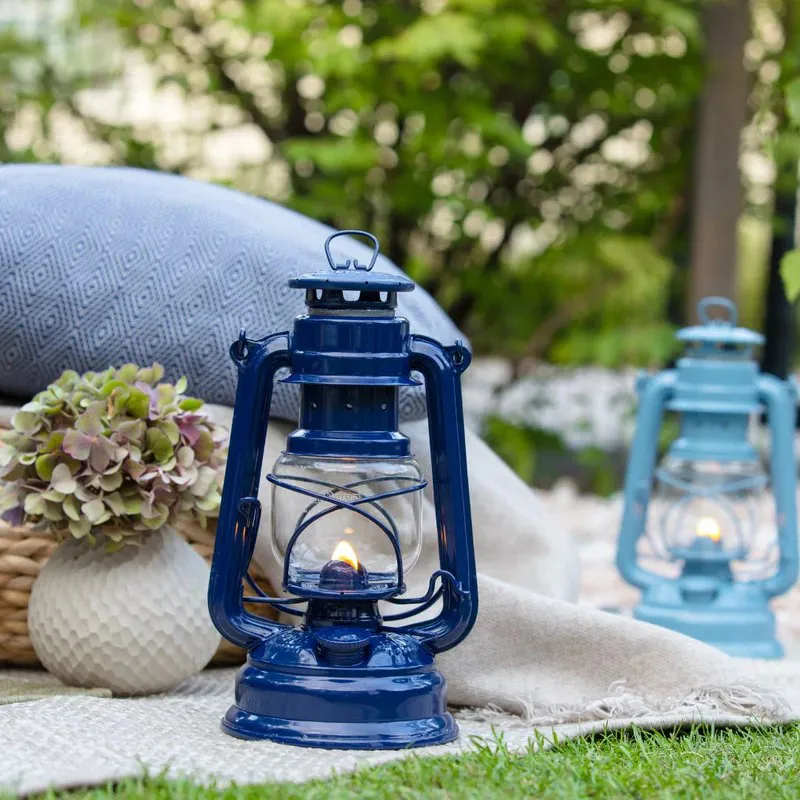 Feuerhand Baby Special 276 Hurricane Lantern - Cobalt Blue-2