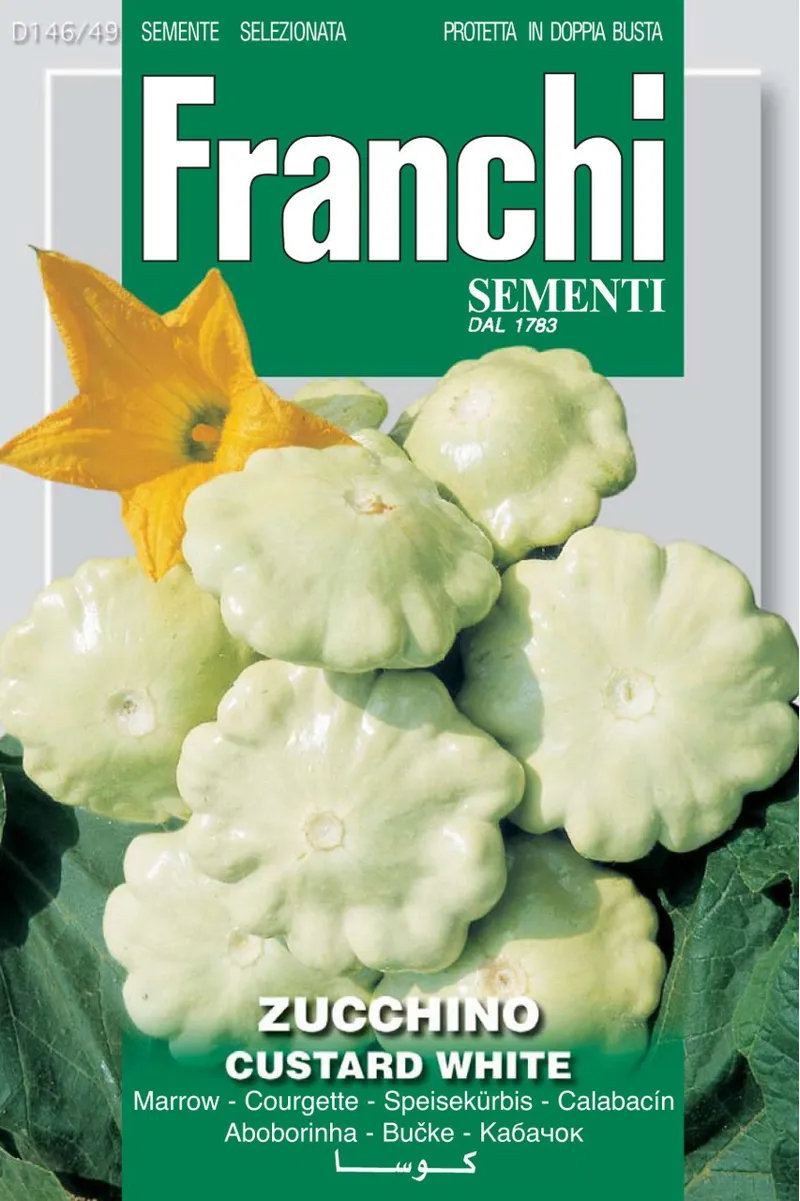 Franchi Seeds Custard White Courgette Seeds