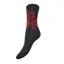Gemjar Bamboo Socks 4-7 - Black Red Flowers