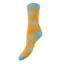 Gemjar Bamboo Socks 4-7 - Orange and Green Flowers