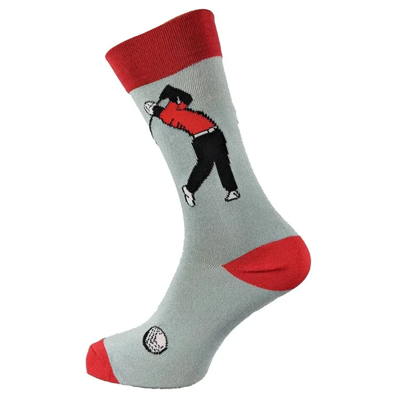 Gemjar Bamboo Socks 7-11 - Blue Golfer