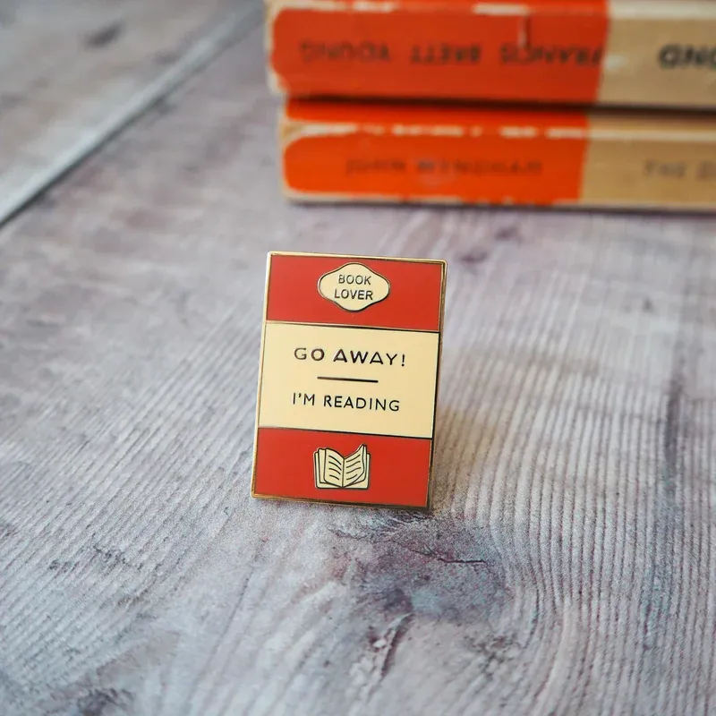 Literary Emporium Go Away Pin