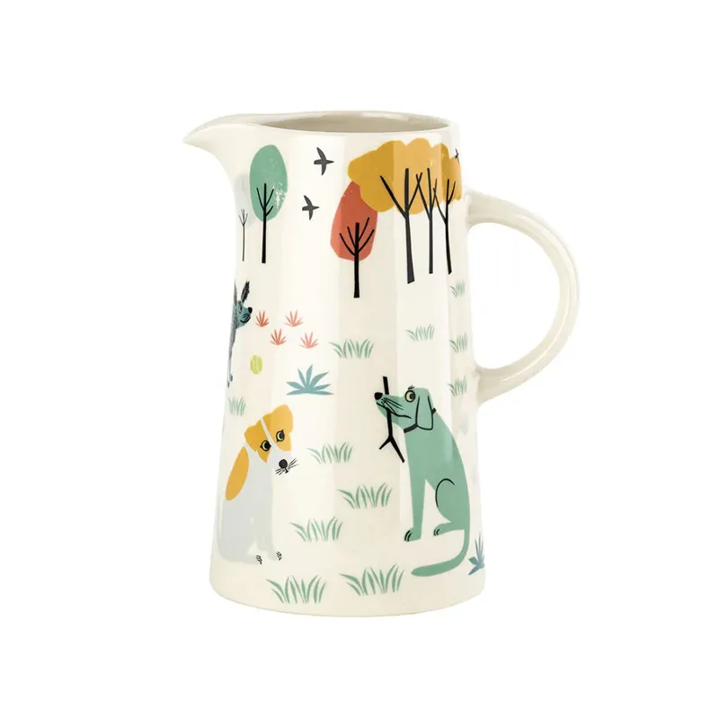Hannah Turner Tall Jug with Dog Design-1