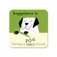 Repeat Repeat Happiness Pencil Dog Coaster Green