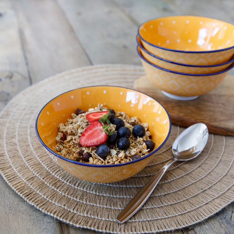 KitchenCraft Orange Spotty Bowl-2