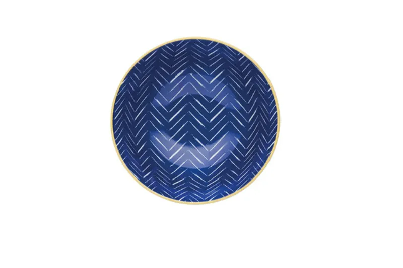 KitchenCraft Blue Chevron Bowl-1
